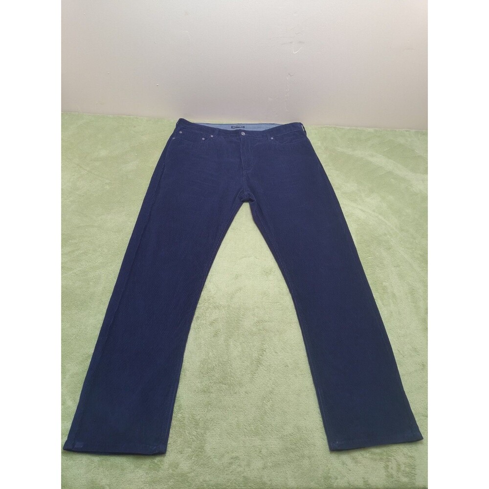 Nautica Corduroy Pants Men's 38x32 The Danforth Navy Blue Fancy Chinos